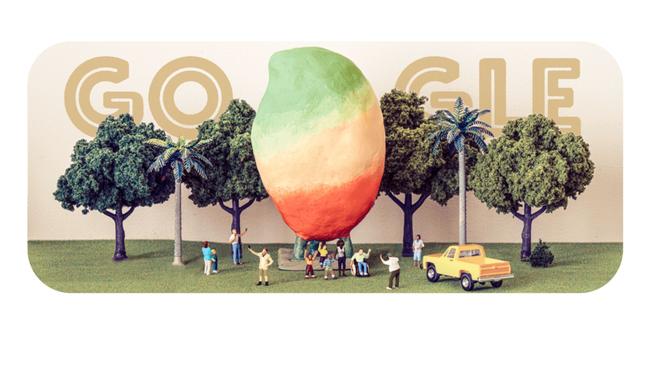 A Google Doodle featuring Bowen's Big Mango, celebrating 21 years on 25 May, 2023.