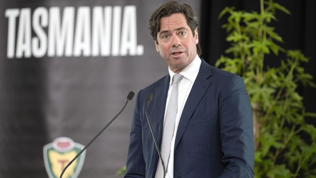 Gillon McLachlan will be on hand for the Tassie announcement. Picture: Chris Kidd