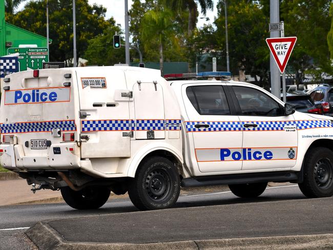 A Queensland Police Service Toyota Paddy Wagon on patrol outside the Ingham Court House and Ingham Police Station on Thursday. Picture: Cameron Bates