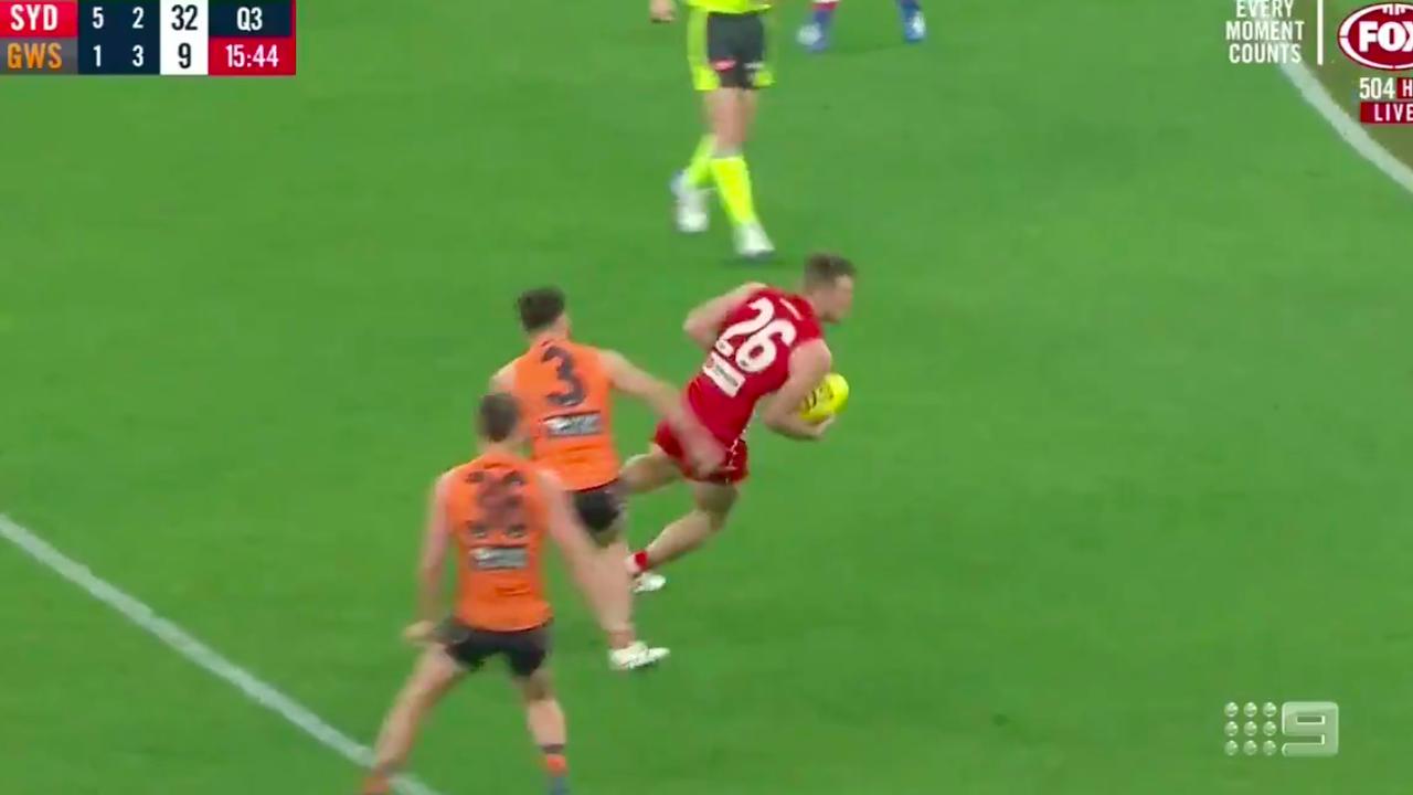 Kane Cornes was critical of this non-tackle by Stephen Coniglio.