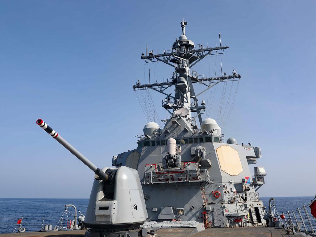 A US warship sailed through the waters separating Taiwan and mainland China, the US Navy said, days after Beijing staged war games around the self-ruled island.