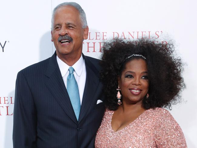 Oprah with her partner of 30 years, Stedman. Picture: Corbis/Splash News