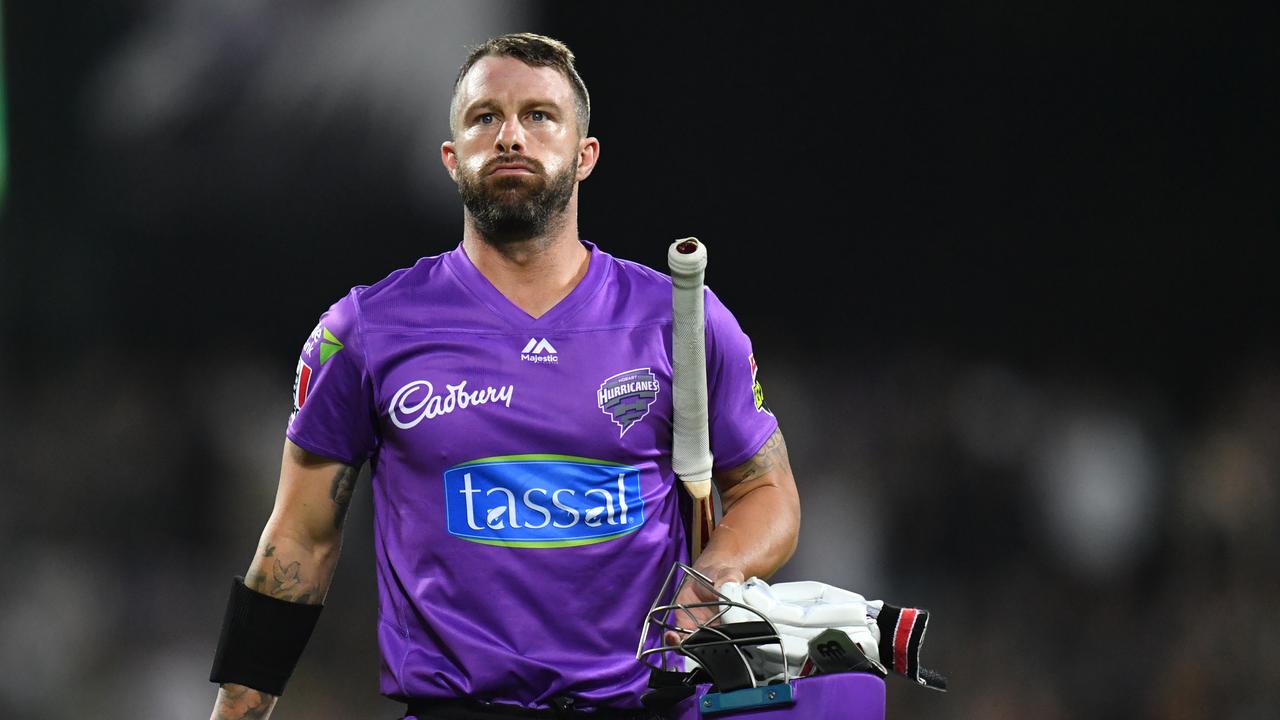 Matthew Wade tried his best to avoid answering whether he would support Justin Langer joining Ricky Ponting at the Hurricanes. Photo: Getty Images