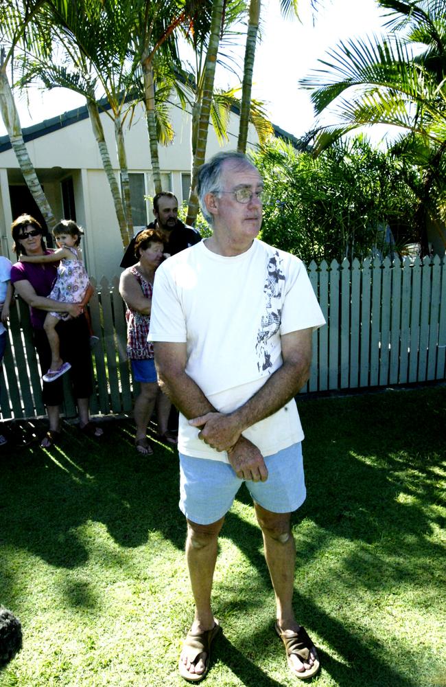 Missing Redcliffe woman Carolyn Stokes' husband Trevor talks to media about his missing wife from their home.