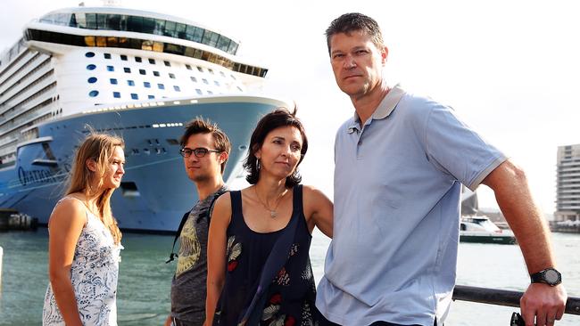 (L-R) Bernice, Josua Jnr, Ria and Josua Joubert at Circular Quay. Picture: Jane Dempster.