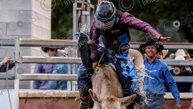 Cole Holloway, 12, enjoys the adrenaline of bull riding and placed fourth in the overall standings for the National Rodeo Associations 7-12-year-olds. This year he will step up into the tougher and more challenging under 15s. PHOTO: Supplied