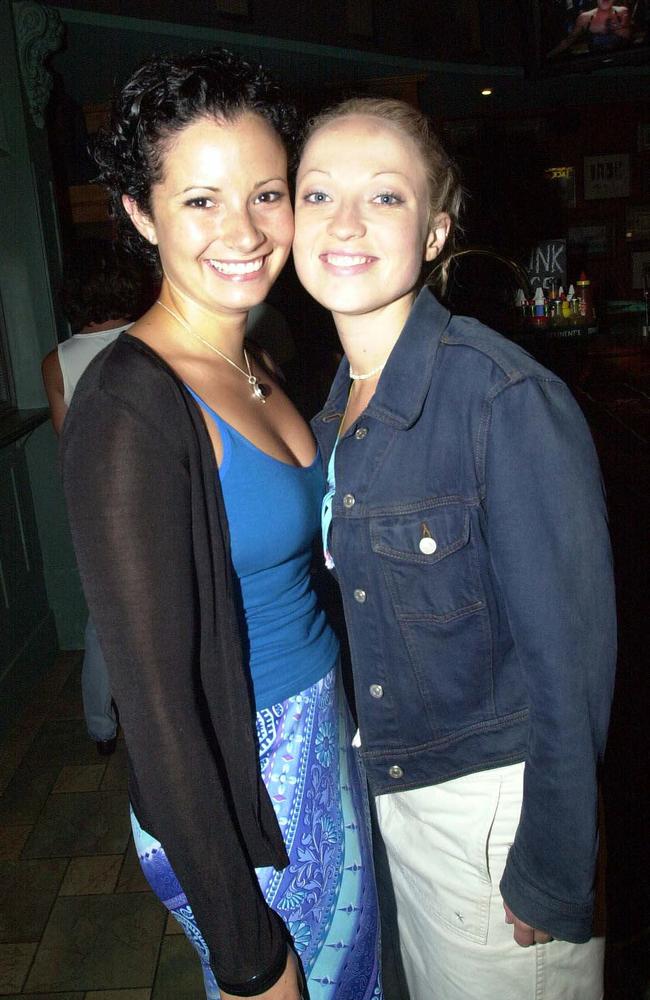 Tara Bird and Liz Silver at O'Malleys, 2000.