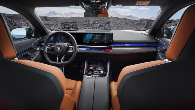 The M5’s cabin is appropriately lush. Photo: Supplied