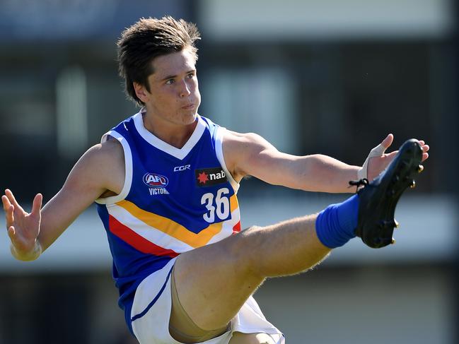 Benjamin Hickleton in action during the NAB League football match between Northern Knights v Eastern Ranges in Sandringham, Saturday, April 6, 2019. Picture: Andy Brownbill