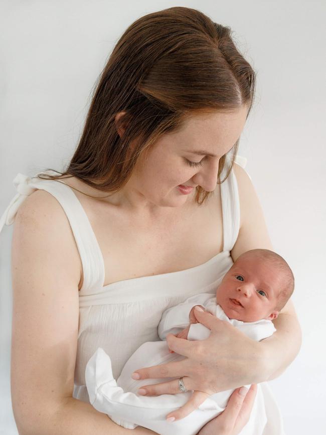 Elise Nowell's son Theodore was born at Hobart Private in 2023, stating she was saddened to hear of the closure of the maternity ward. Picture: Jacinta Chandler Photography