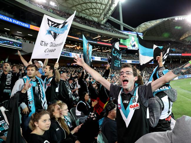 Will Port Adelaide fans have bragging rights after the South Australian showdown against hometown rivals the Crows this weekend? (Photo: CALUM ROBERTSON)