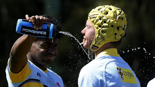 Samuela Sorovi, left, is one to watch in the U16s Super Rugby. Picture: John Appleyard