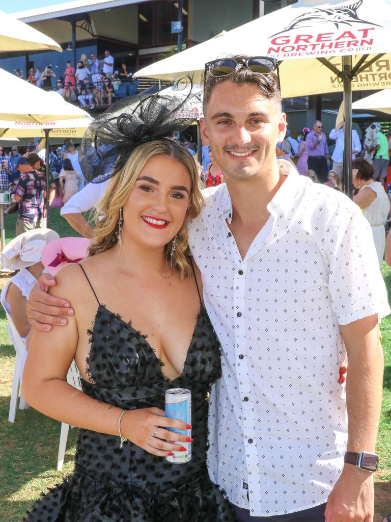 Mikaela Hall and James Herron at the 2021 Great Northern Darwin Cup. Picture: Glenn Campbell