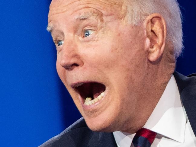 TOPSHOT - US President Joe Biden participates in a CNN Town Hall hosted by Don Lemon at Mount St. Joseph University in Cincinnati, Ohio, July 21, 2021. (Photo by SAUL LOEB / AFP)