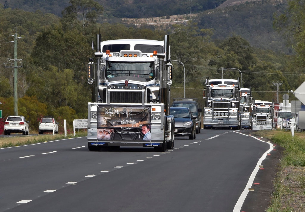 Truck with banner in memory of Errol Prenzler who died 30 years ago. Lights on the Hill. September 2017. Picture: Bev Lacey