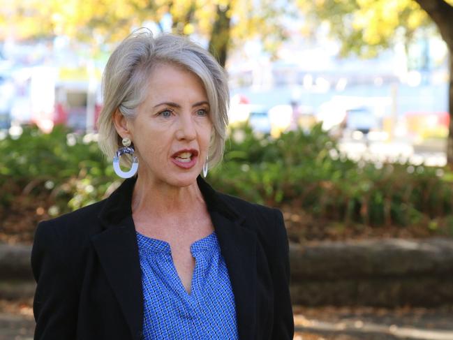 Greens spokeswoman Rosalie Woodruff speaks to the media in Hobart on Monday, May 23, 2022.