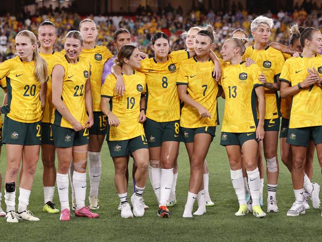 The Matildas face a long and bumpy road to gold at the Olympics. Picture: Darrian Traynor/Getty Images