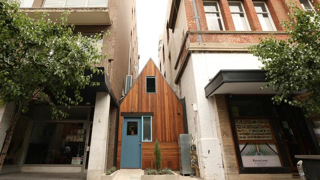 The Sans Arc Studio-designed Pink Moon Saloon re-used a laneway off Leigh St. Pic: Tait Schmaal