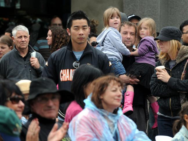 The crowd at the Manly Jazz festival listening to Joy Yates and Dave Macrae Quartet in 2008. Picture: Virginia Young