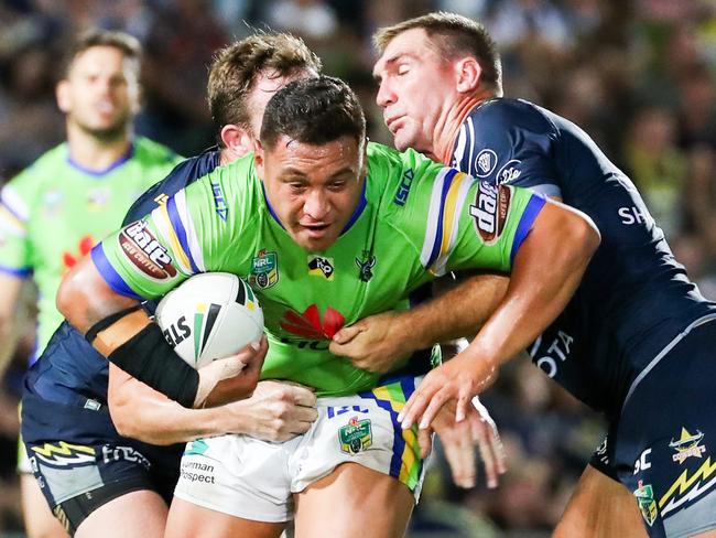 Josh Papalii of the Raiders has received the Nick Campton tick of approval as a 2019 breakout candidate. Picture: AAP Image