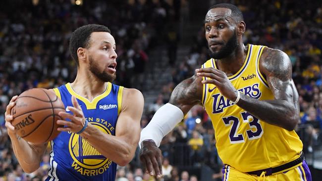 Stephen Curry and the Golden State Warriors now have to contend with LeBron James in the Western conference. Picture: Ethan Miller/Getty Images/AFP