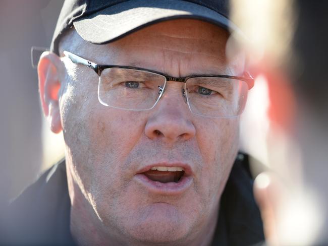 Balwyn coach Rodney Eade addresses his player last year. Picture: Chris Eastman/AAP