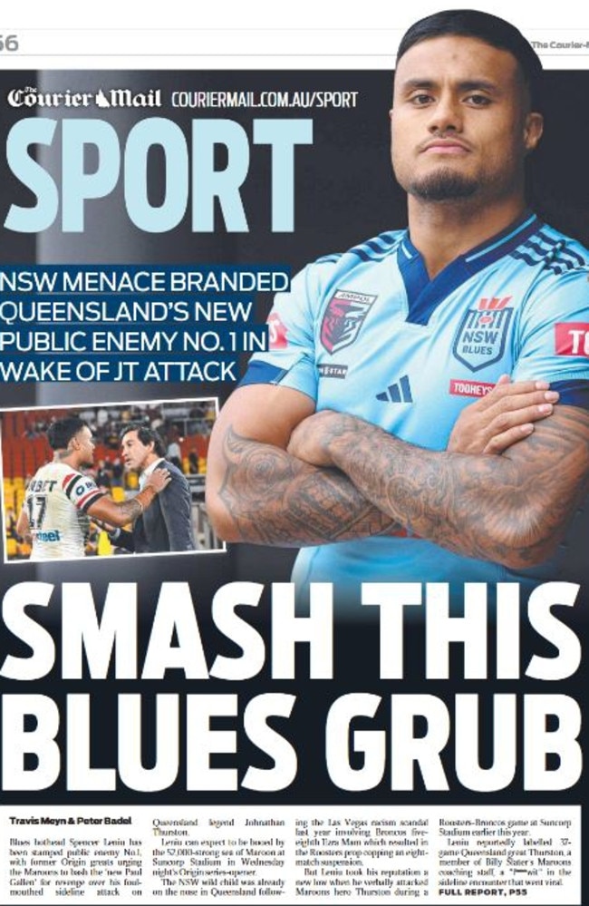 Our backpage which reignited the Origin hatred.