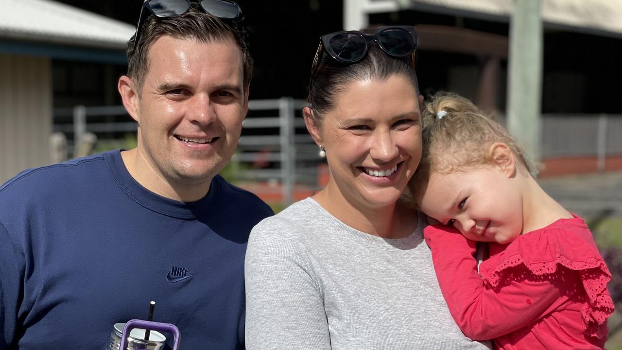 Lachlan, Sandi and Ellie Sevior enjoy People's Day at the 2024 Gympie Show.