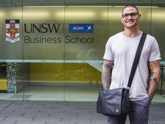 Russell Packer in front of the Business School at UNSW. Pic Jenny Evans