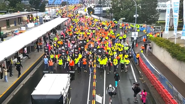 Protesters swarm ALP conference in Brisbane