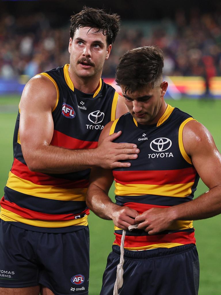 It was a tough night for the Crows. (Photo by James Elsby/AFL Photos via Getty Images)