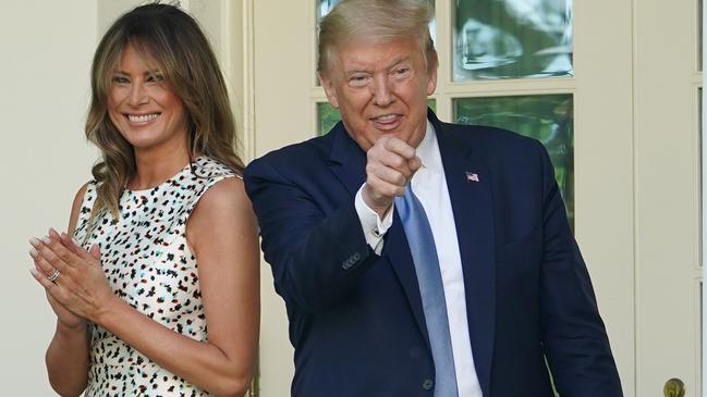 Melania and Donald Trump last month. They are more alike than people think. Picture: AFP.