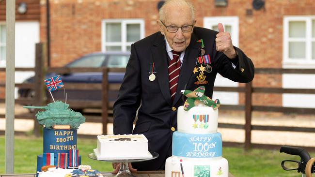 Captain Tom Moore. Picture: AFP PHOTO / CAPTURE THE LIGHT / EMMA SOHL