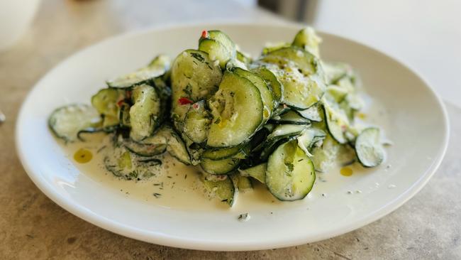 Cucumber salad at Lars Bar &amp; Grill, Mermaid Beach.