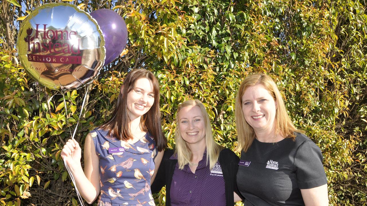 Home Instead Toowoomba staff Sara Ward, Kate Perks and owner Donna Weis.