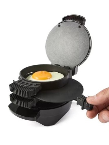 It’s designed to make breakfast sandwiches using just one appliance. Picture: Facebook/KmartMums