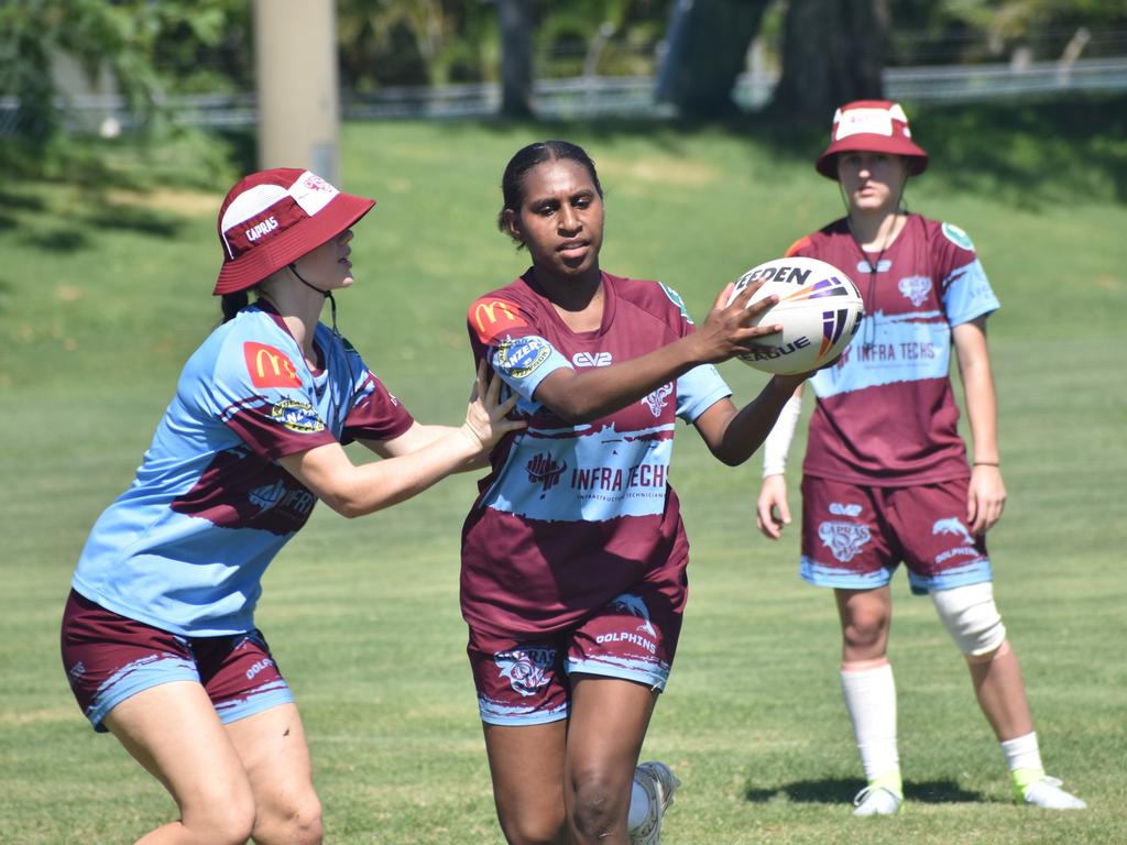 CQ Capras under-17 girls squad at pre-season training at Emmaus College, Rockhampton, on January 18, 2025.
