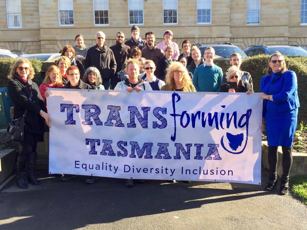 The group Transforming Tasmania is pushing for transgender people to have full equality and dignity under the law. Picture: Transforming Tasmania/Facebook