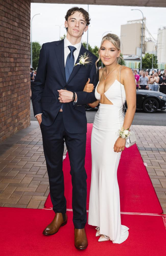 Darcy Neal and Ella Richardson at Toowoomba Grammar School formal at Rumours International, Wednesday, November 15, 2023. Picture: Kevin Farmer