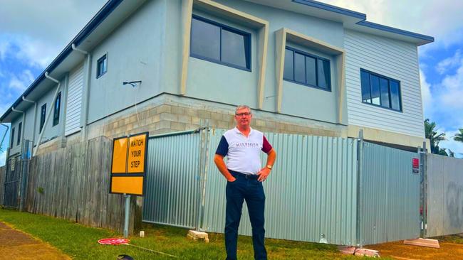 Developer Kevin Nolan outside the units he built for NDIS recipients in Cleveland. Picture: Contributed