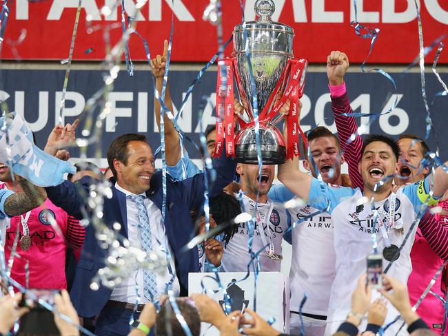 The FFA Cup has been a huge success since introduced in 2014. Melbourne City’s 2016 win remains the only piece of men’s silverware the club has won. Picture: Getty Images