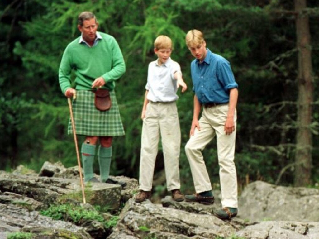 King Charles used to enjoy the outdoors with a young Prince Harry. Picture: Supplied