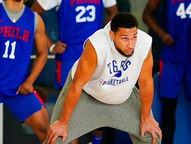 Supplied Editorial Ben Simmons at 76ers training