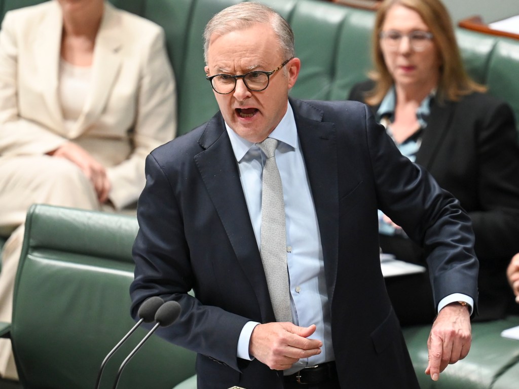 CANBERRA, Australia, NewsWire Photos. May 14, 2024: Prime Minister Anthony Albanese during Question Time at Parliament House in Canberra. Picture: NCA NewsWire / Martin Ollman