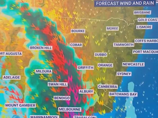 That cold front will bring patchy rain to central New South Wales, before it moves out to the coast towards the weekend.