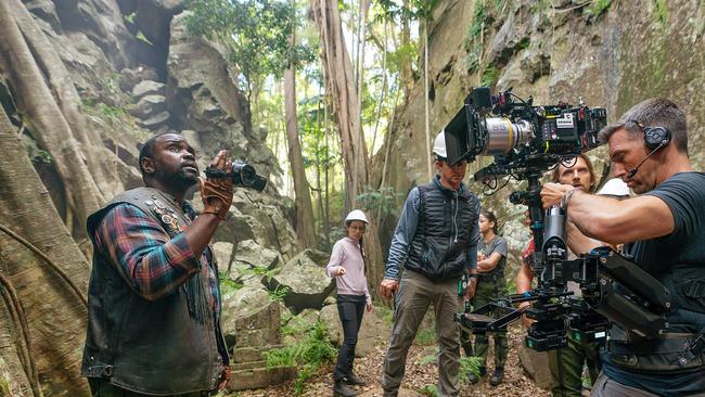 Behind the scenes photos from the Godzilla vs Kong film set at the Gold Coast. Photos: Nathan McIlroy.