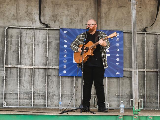 The Gippsland Beer Fest in Tinamba on Saturday, November 16, 2024: The Voice finalist Mick Harrington. Picture: Jack Colantuono