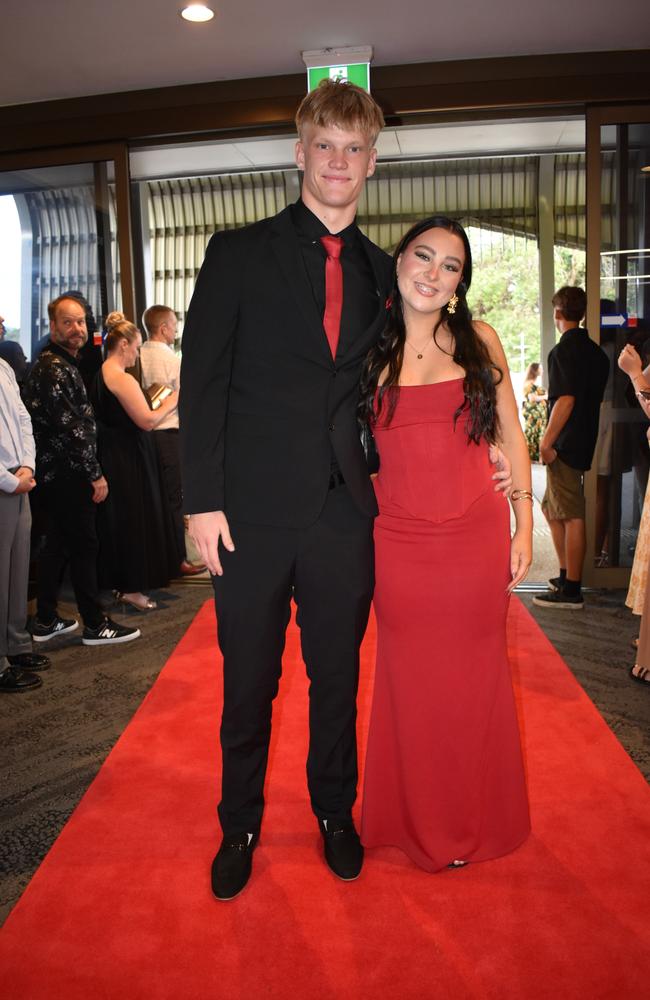 Ciarne Milne and Ryan Rabbani at the Suncoast Christian College formal 2024.