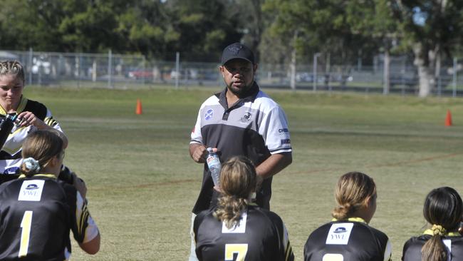 Clarence Coast Magpies coach Anthony Hickling in action during round 1 of the 2020 Group 1 Junior Rugby League season at McKittrick Park on Saturday, July 18.