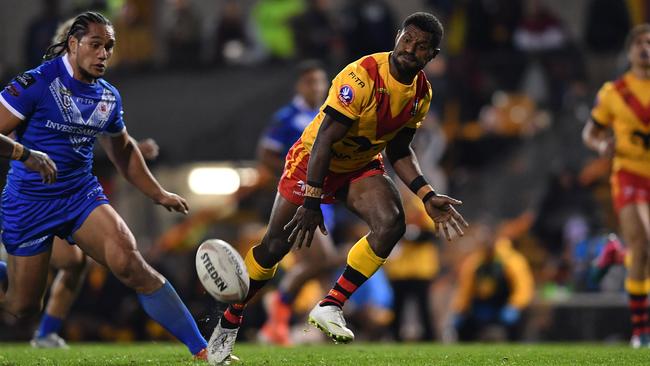 Edene Gebbie in action for Papua New Guinea against Samoa at Leichhardt Oval during an international game. Picture: Robb Cox/NRL Photos